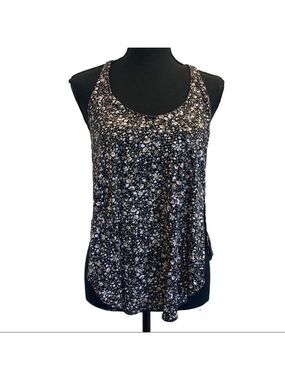 ARITZIA Wilfred black floral camisole tank top Sz M